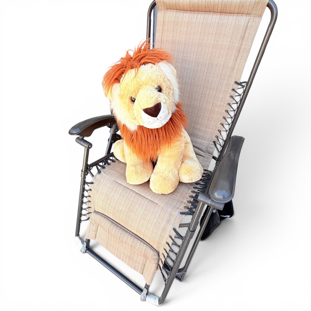Large Realistic Lion Plush‎ Stuffed Animal Orange Mane Safari Zoo Toy